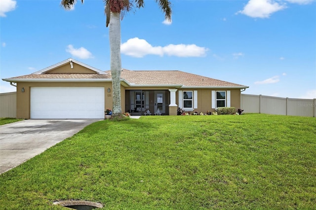 125 Paddock St, Lehigh Acres, FL 33974 - single story home featuring stucco siding, concrete driveway, and a garage