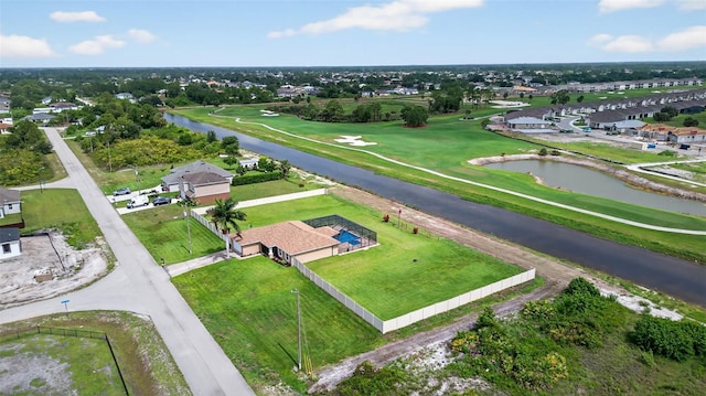 125 Paddock St, Lehigh Acres, FL 33974 - aerial perspective of suburban area featuring a large body of water and a local golf course