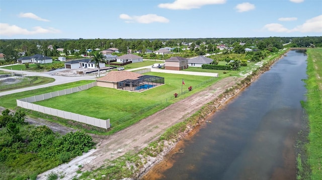 125 Paddock St, Lehigh Acres, FL 33974 - aerial view of residential area featuring a nearby body of water