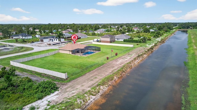 125 Paddock St, Lehigh Acres, FL 33974 - aerial view of residential area with a large body of water