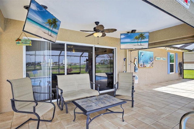 125 Paddock St, Lehigh Acres, FL 33974 - view of patio with a ceiling fan