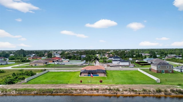 125 Paddock St, Lehigh Acres, FL 33974 - aerial perspective of suburban area with a nearby body of water