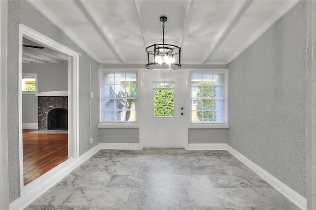 720 Woodward St, Lakeland, FL 33803 - unfurnished sunroom with a chandelier