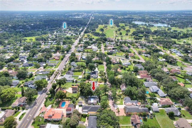 720 Woodward St, Lakeland, FL 33803 - aerial view of property's location with nearby suburban area and a large body of water