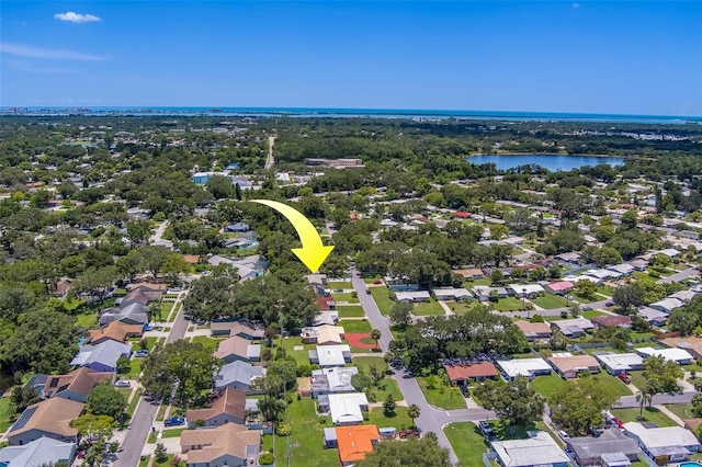 2123 Indigo Dr, Clearwater, FL 33763 - aerial view of residential area featuring a large body of water