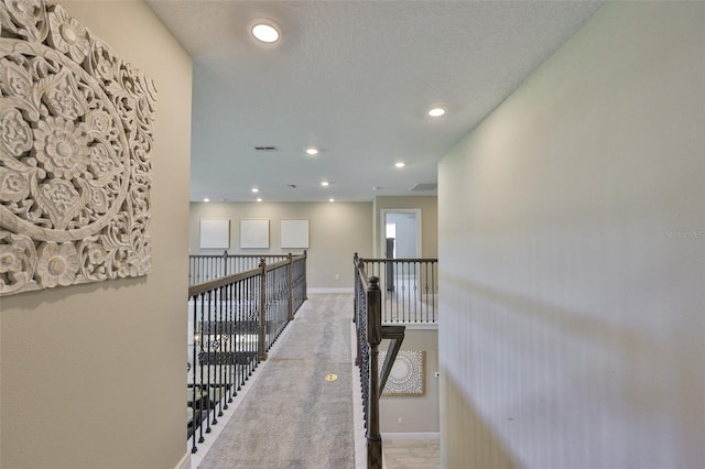 2866 Quail Crest Ct, Valrico, FL 33594 - hall with recessed lighting and an upstairs landing