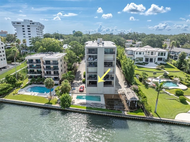 602 Lime Ave Unit 102, Clearwater, FL 33756 - bird's eye view of a pool