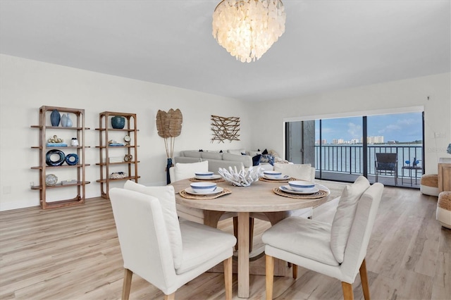 602 Lime Ave Unit 102, Clearwater, FL 33756 - dining space featuring a chandelier and light wood finished floors