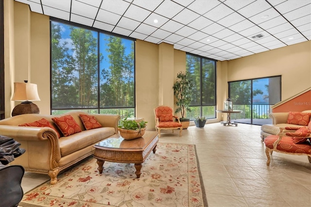 602 Lime Ave Unit 102, Clearwater, FL 33756 - living room featuring floor to ceiling windows