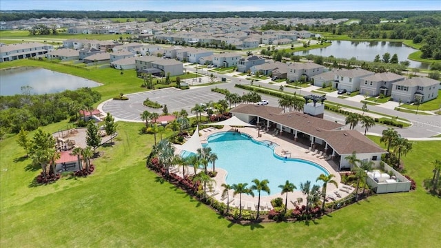 33369 Hamilton Hill Ln, Wesley Chapel, FL 33545 - bird's eye view of a nearby body of water and a pool