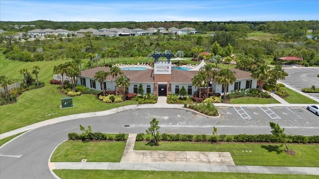 33369 Hamilton Hill Ln, Wesley Chapel, FL 33545 - aerial view of a pool