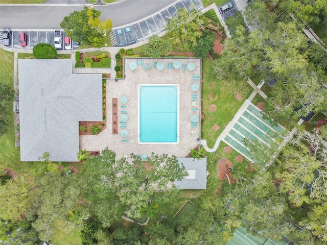 3335 Fox Hunt Dr, Palm Harbor, FL 34683 - aerial view of a pool area