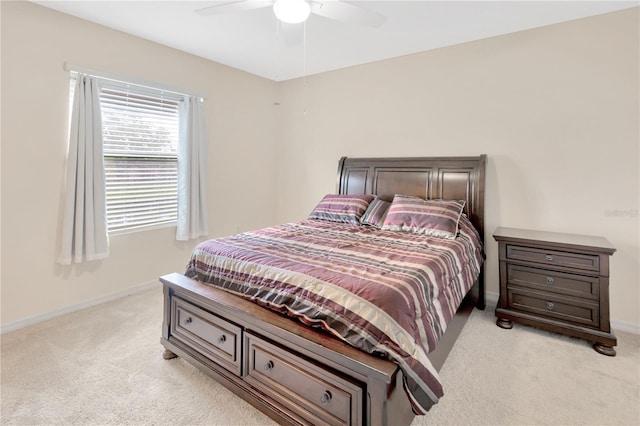 12710 Buffalo Run Dr, Gibsonton, FL 33534 - bedroom featuring light colored carpet and a ceiling fan