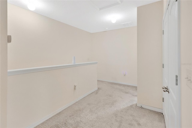 12710 Buffalo Run Dr, Gibsonton, FL 33534 - carpeted empty room featuring baseboards and attic access