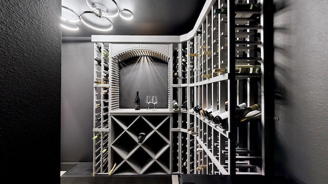 5307 Wishing Arch Dr, Apollo Beach, FL 33572 - wine room with a textured wall