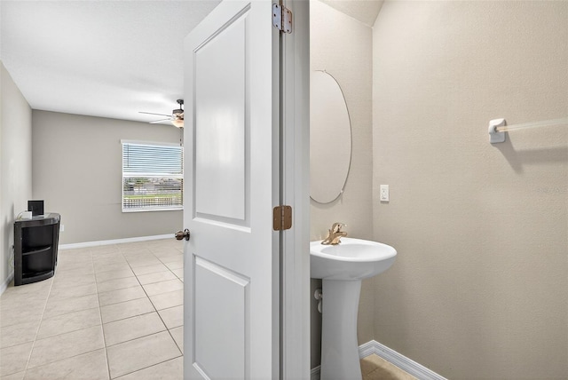 13324 Willow Bluestar Loop, Riverview, FL 33579 - bathroom featuring ceiling fan and tile patterned flooring