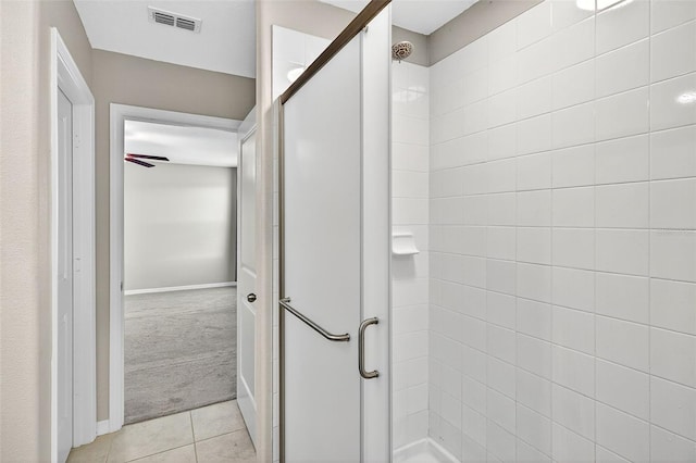 13324 Willow Bluestar Loop, Riverview, FL 33579 - bathroom featuring a shower stall and tile patterned flooring
