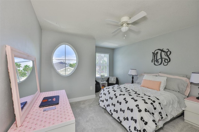 11044 Spring Point Cir, Riverview, FL 33579 - bedroom featuring light carpet and ceiling fan