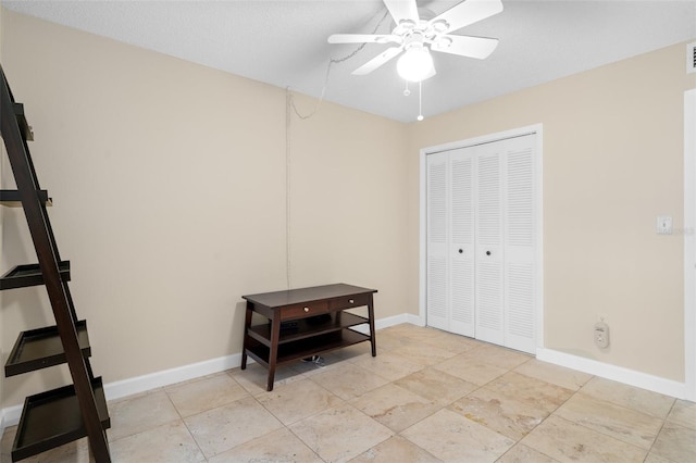 10033 64th Ave N Unit 4, Saint Petersburg, FL 33708 - bedroom with a closet and ceiling fan