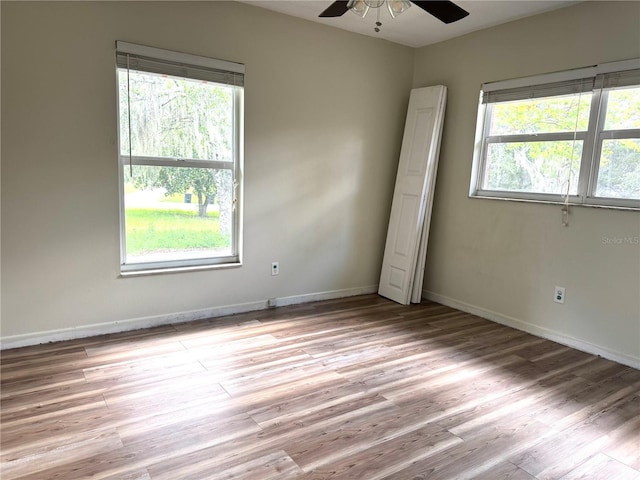 3645 E Country Side Dr, Inverness, FL 34452 - unfurnished room with a ceiling fan and light wood finished floors