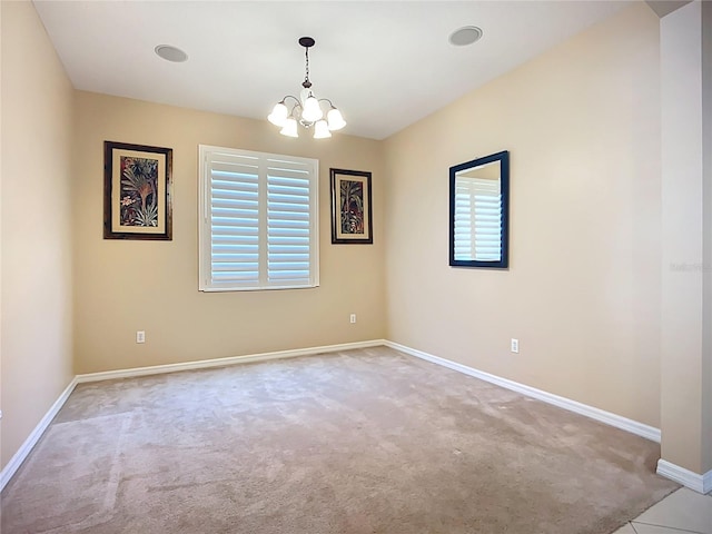 3409 61st Ter E, Ellenton, FL 34222 - empty room featuring plenty of natural light, light carpet, and a chandelier