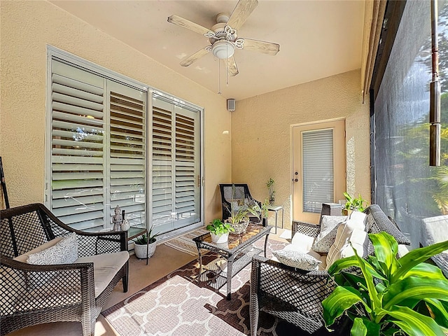 3409 61st Ter E, Ellenton, FL 34222 - sunroom featuring ceiling fan