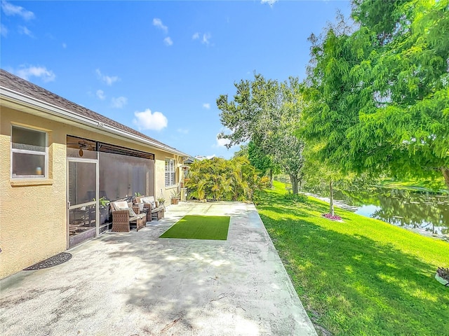 3409 61st Ter E, Ellenton, FL 34222 - view of green lawn featuring a patio area and a water view