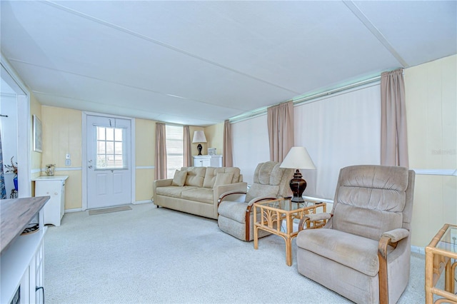 35014 Carl Ave, Zephyrhills, FL 33541 - living room with light carpet