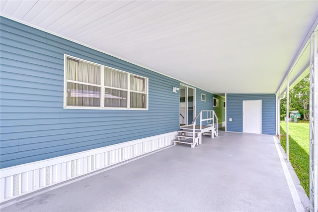 35014 Carl Ave, Zephyrhills, FL 33541 - view of patio / terrace with a carport