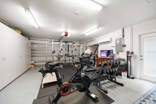 11763 Saree Ct, Largo, FL 33778 - garage featuring electric panel and an AC wall unit