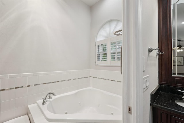 3854 Lyndhurst Ct, Sarasota, FL 34235 - bathroom with a jetted tub and vanity