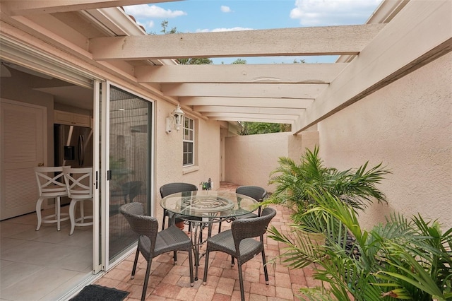 3854 Lyndhurst Ct, Sarasota, FL 34235 - view of patio featuring outdoor dining space