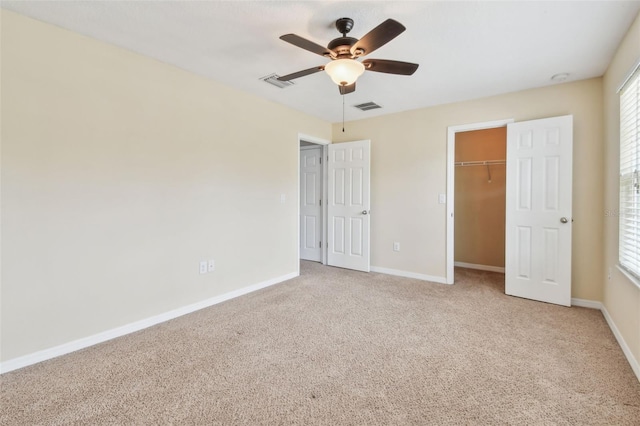 3530 Brook Crossing Dr, Brandon, FL 33511 - unfurnished bedroom with carpet flooring, a closet, and a ceiling fan