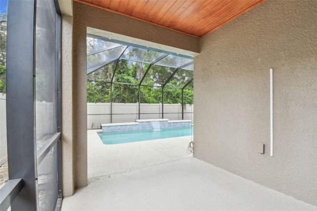 3530 Brook Crossing Dr, Brandon, FL 33511 - view of pool with a patio and glass enclosure
