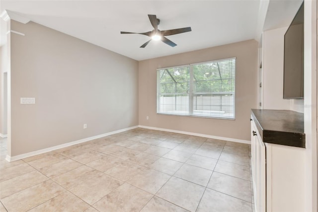3530 Brook Crossing Dr, Brandon, FL 33511 - unfurnished dining area featuring light tile patterned flooring and ceiling fan