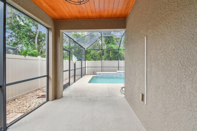 3530 Brook Crossing Dr, Brandon, FL 33511 - view of pool featuring a patio, a fenced backyard, and a lanai