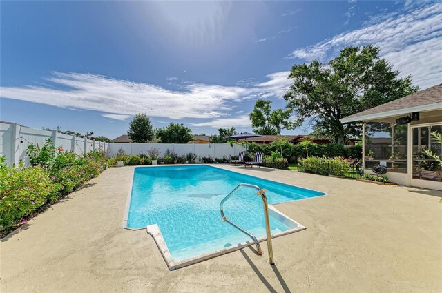 1908 N Brink Ave, Sarasota, FL 34234 - view of swimming pool with a patio area and a fenced backyard