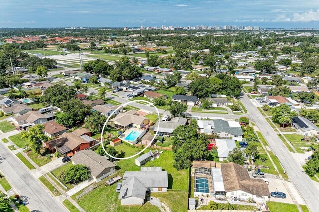 1908 N Brink Ave, Sarasota, FL 34234 - aerial view of residential area with a pool