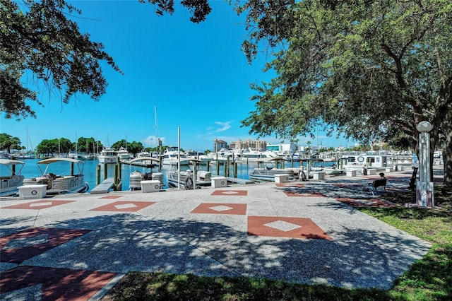 1908 N Brink Ave, Sarasota, FL 34234 - dock area with a water view and view of marina