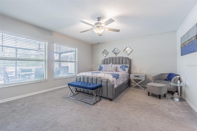 13527 Willow Bluestar Loop, Riverview, FL 33579 - carpeted bedroom with a textured ceiling and a ceiling fan
