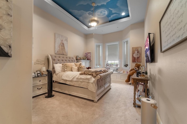 12125 Stonelake Ranch Blvd, Thonotosassa, FL 33592 - bedroom with a tray ceiling and light colored carpet