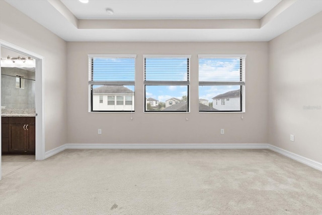 3994 Medicci Ln, Wesley Chapel, FL 33543 - empty room featuring light colored carpet, plenty of natural light, and a raised ceiling