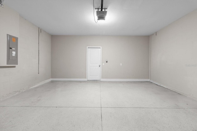 3994 Medicci Ln, Wesley Chapel, FL 33543 - garage with electric panel and a garage door opener