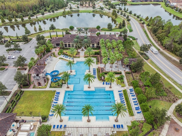 3994 Medicci Ln, Wesley Chapel, FL 33543 - drone / aerial view of a large body of water