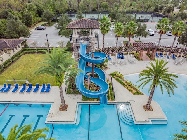3994 Medicci Ln, Wesley Chapel, FL 33543 - bird's eye view of a pool area
