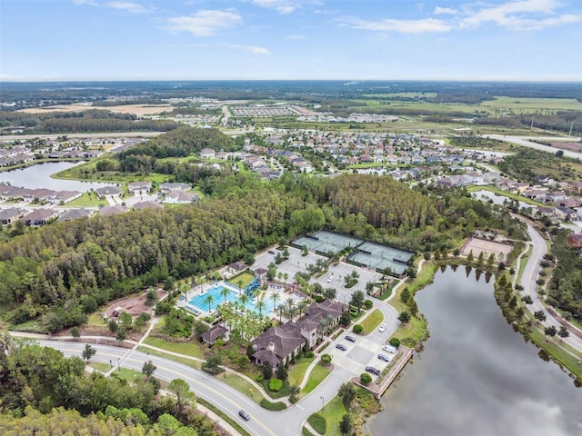 3994 Medicci Ln, Wesley Chapel, FL 33543 - aerial overview of property's location featuring a large body of water and nearby suburban area
