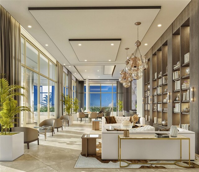 235 1st Ave S Unit 3206, Saint Petersburg, FL 33701 - community lobby featuring a wall of windows and recessed lighting