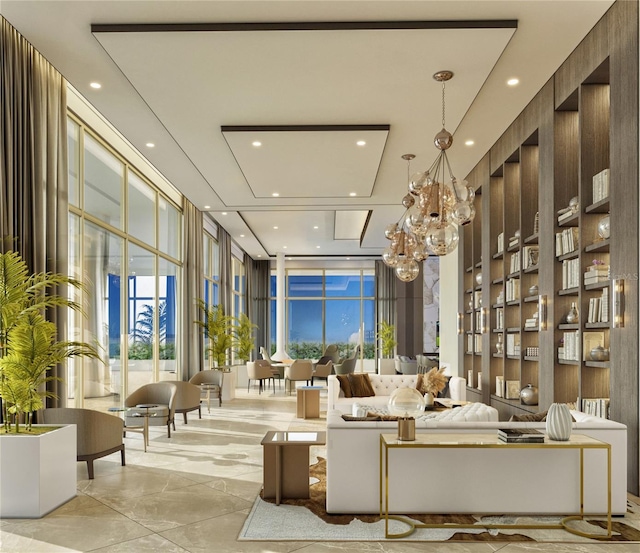 235 1st Ave S Unit 3708, Saint Petersburg, FL 33701 - community lobby featuring a wall of windows and recessed lighting