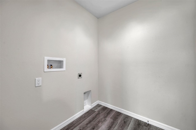 1561 S Martin Luther King Jr Ave, Clearwater, FL 33756 - laundry room featuring electric dryer hookup, washer hookup, and dark wood finished floors