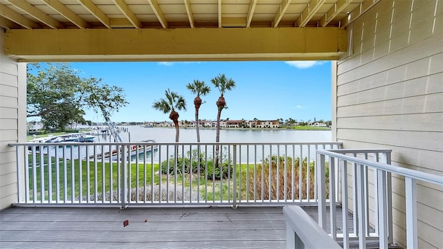 459 Haven Point Dr, Treasure Island, FL 33706 - deck featuring a water view
